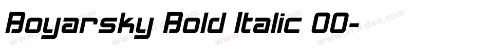 Boyarsky Bold Italic 00字体转换